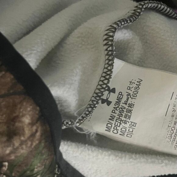 Under Armour ColdGear Realtree Camo Pullover Hoodie Hooded Sweatshirt Womens M - Picture 3 of 7